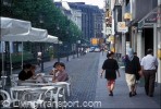 Traffic calmed ring road in Köln (Cologne) enabled pedestrian and cycle space to be provided (taken 1993).