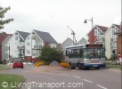 Kings Hill roundabout capable of accommodating buses with drive-over sett areas, which nevertheless reduce car driver speeds.