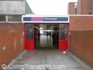 Pedestrian bridge linking to town centre through Stevenage railway station