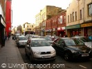 Main Street is full of traffic and parking, but is the most successful retail area in the town centre