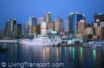 Sydney skyline at dusk, 1996