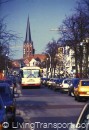 21. Buxtehude (Near Hamburg, Germany) Federal demonstration project. Bahnhofstrasse is a main street within the 30 kmph area. Moderate driving speeds due to narrow carriageway (6 metres, no centre line, plus narrow strips 0.25m each side) and 