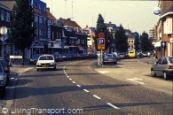 28. Eindhoven (Netherlands) national area-wide demonstration project. Leenderweg, main radial route through suburban centre with bus route. Former 16 metre carriageway reduced to 6.5 metres. Space used to provide 