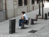 Bollard seats, Bilbao, Spain