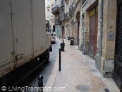 Bollards Bordelais 7 - With low kerbs, bollards protect pedestrian space from vehicles without inhibiting free movement at other times.         